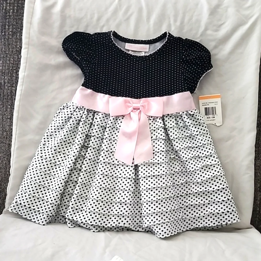 Bonnie Baby Tiered Ruffle Bottom Dress.